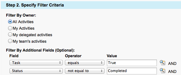 Incomplete Tasks View