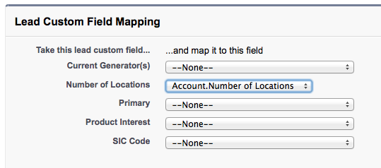 Lead Custom Field Mapping