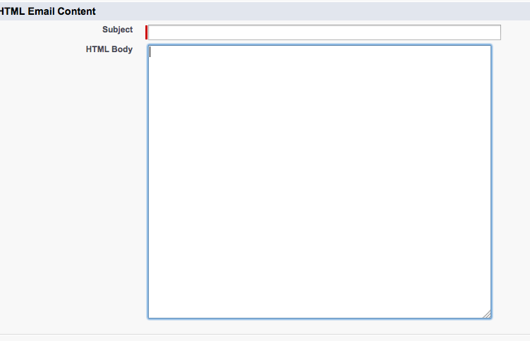 Salesforce Custom HTML email template