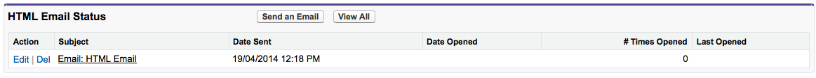 Salesforce HTML Email Status Tracking