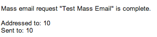 Salesforce Mass Email Confirmation Numbers