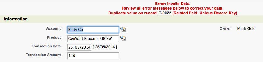 Duplicate Transaction