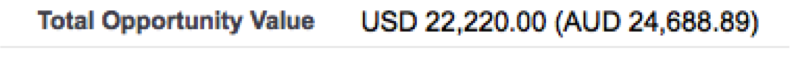 Salesforce multi-currency opportunity