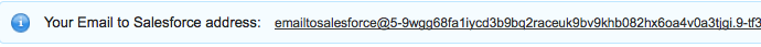 Email to Salesforce Address