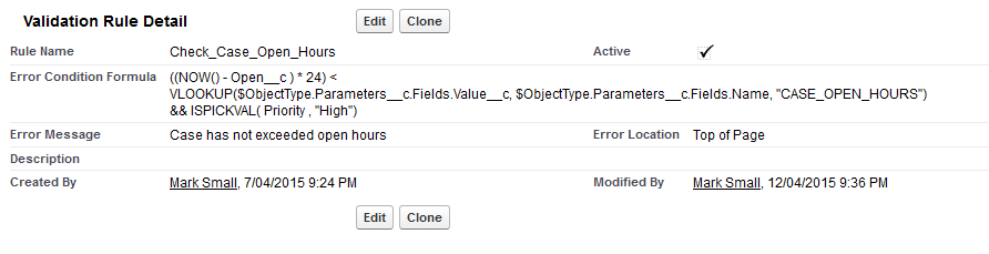 validation-rule salesforce vlookup example