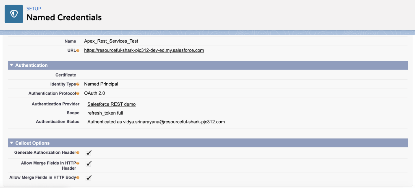 Create a Named Credential