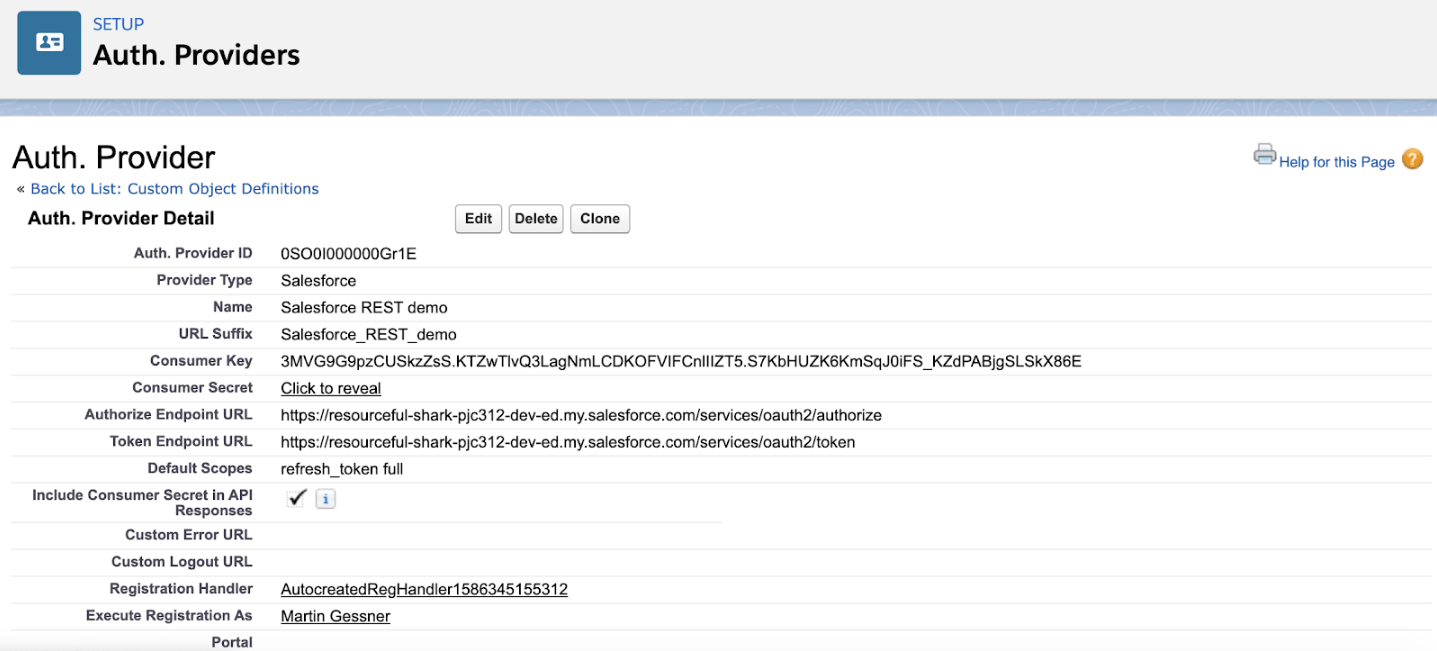 Set Up an Auth. Provider
