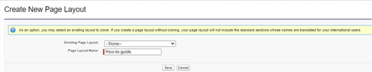 Create a new page layout