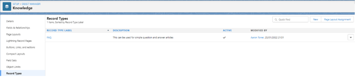Create a new record type