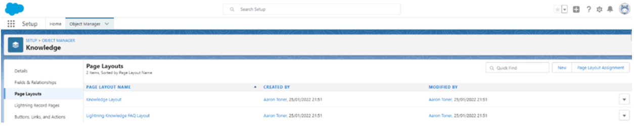 Start with a new page layout